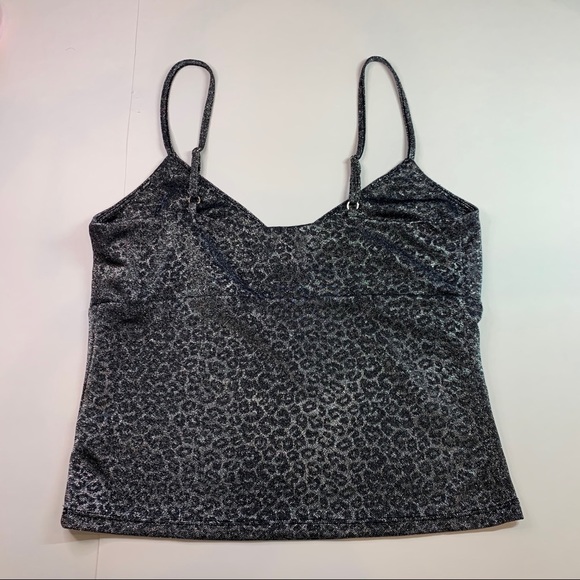 Shiny leopard print spaghetti strap top - Picture 4 of 4